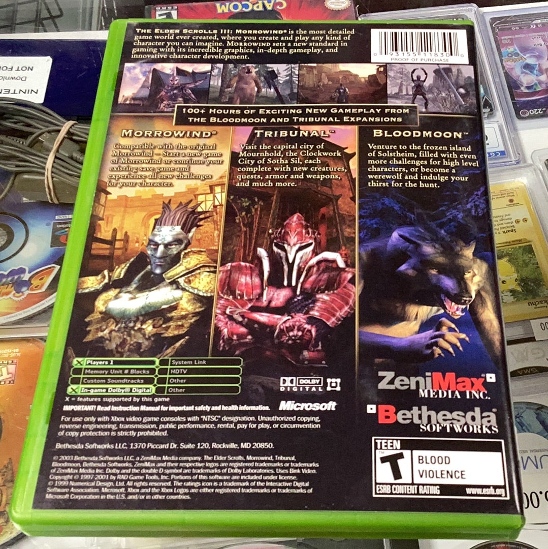 The Elder Scrolls III Morrowind Game of the Year Edition - xbox - Used
