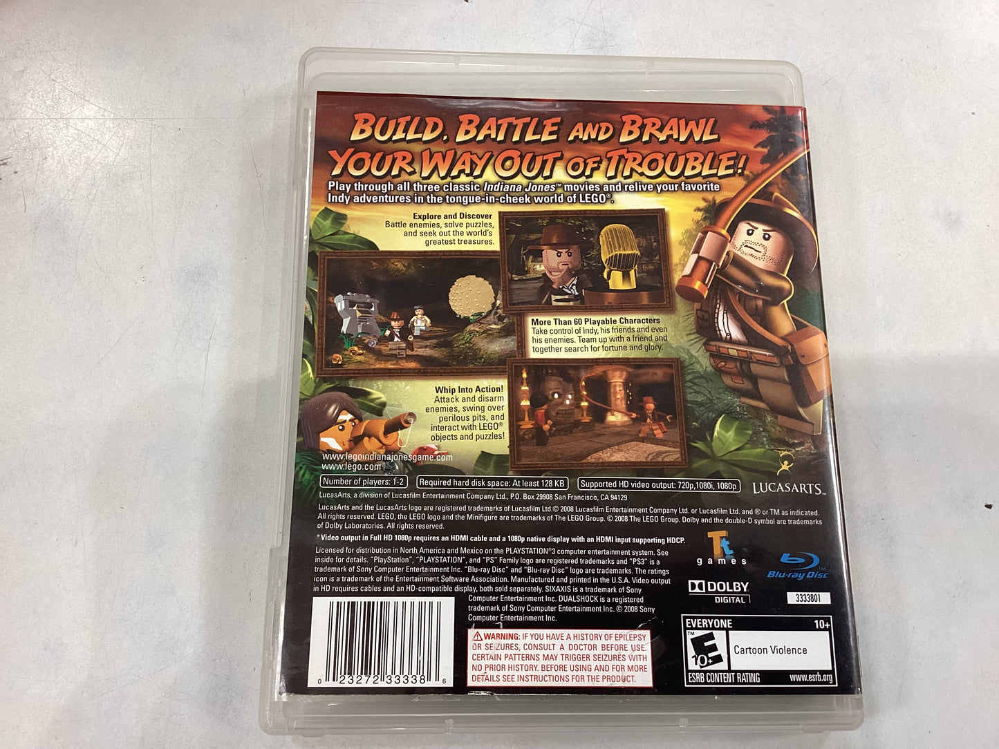 Lego Indiana Jones; The Original Adventures -PS3- Used
