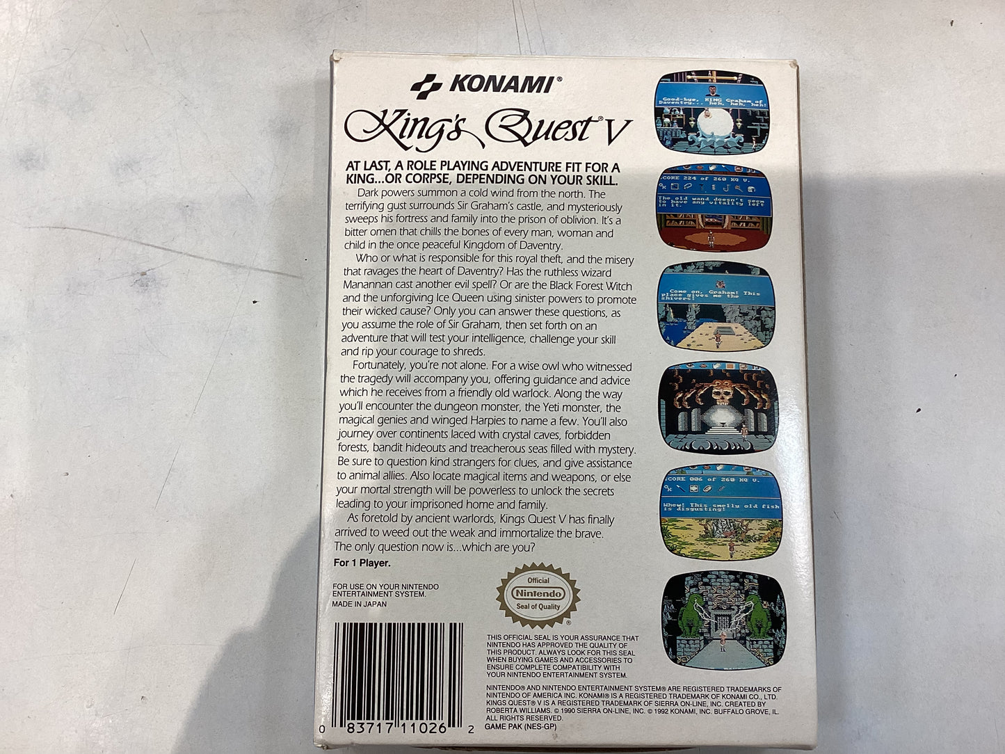 King’s Quest V -NES- Used