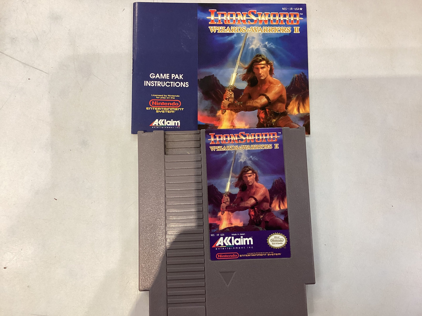 Iron Sword; Wizard and Warriors 2 -NES- Used
