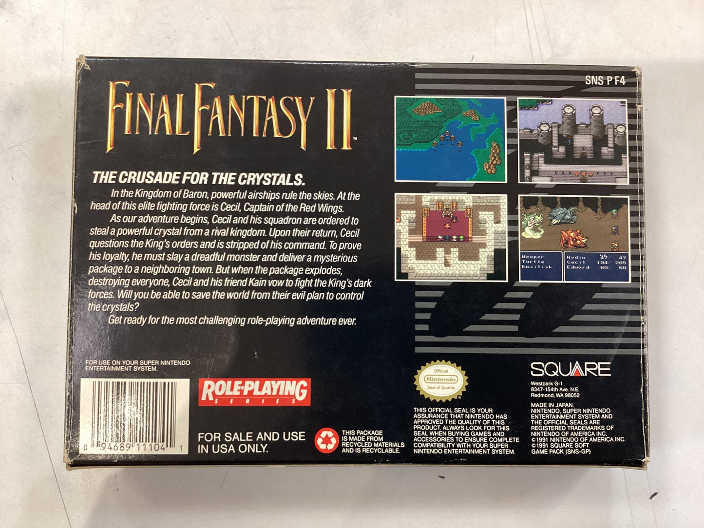 Final Fantasy II -SNES- Used