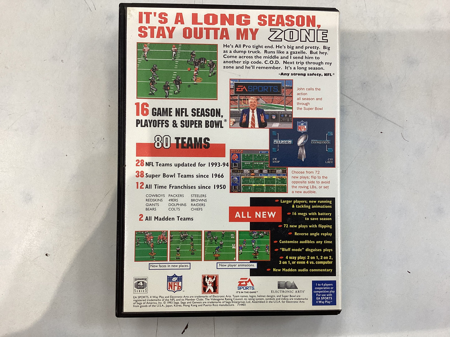 Madden 94 -GENESIS- Used