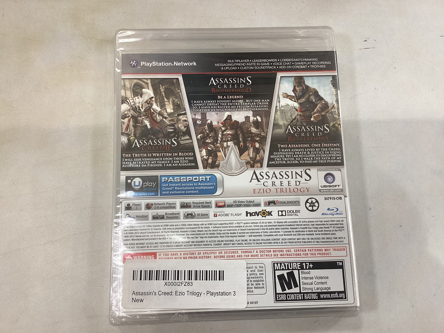 Assassin’s Creed Ezio Trilogy -PS3- New