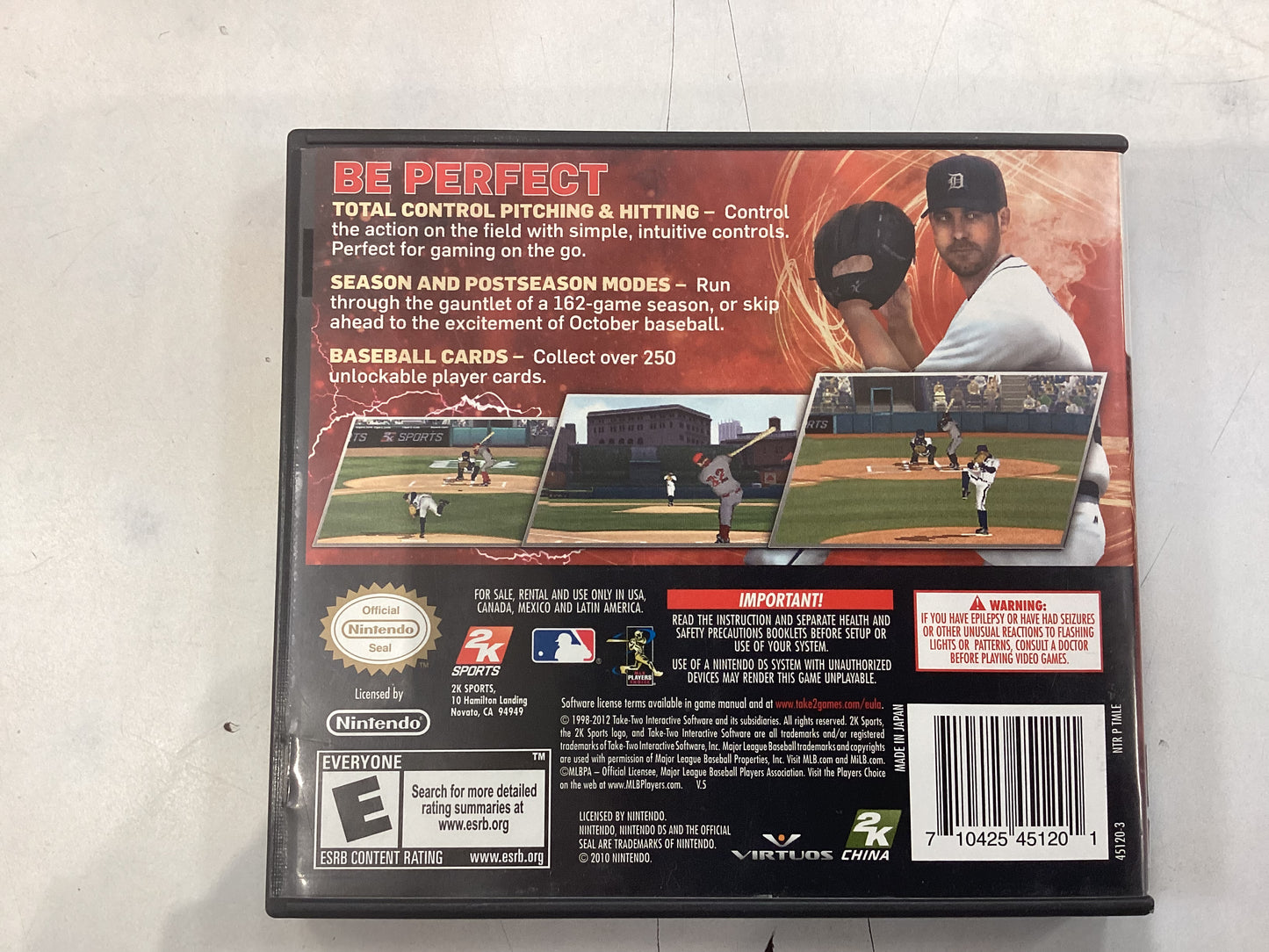 MLB 2k12 -DS- Used