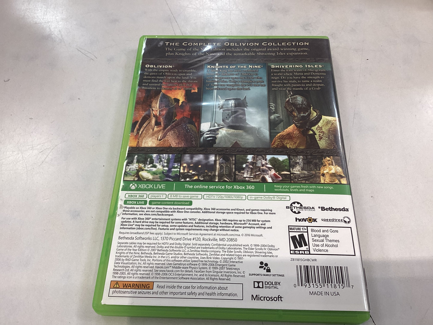 TESIV; Oblivion -XB360- Used