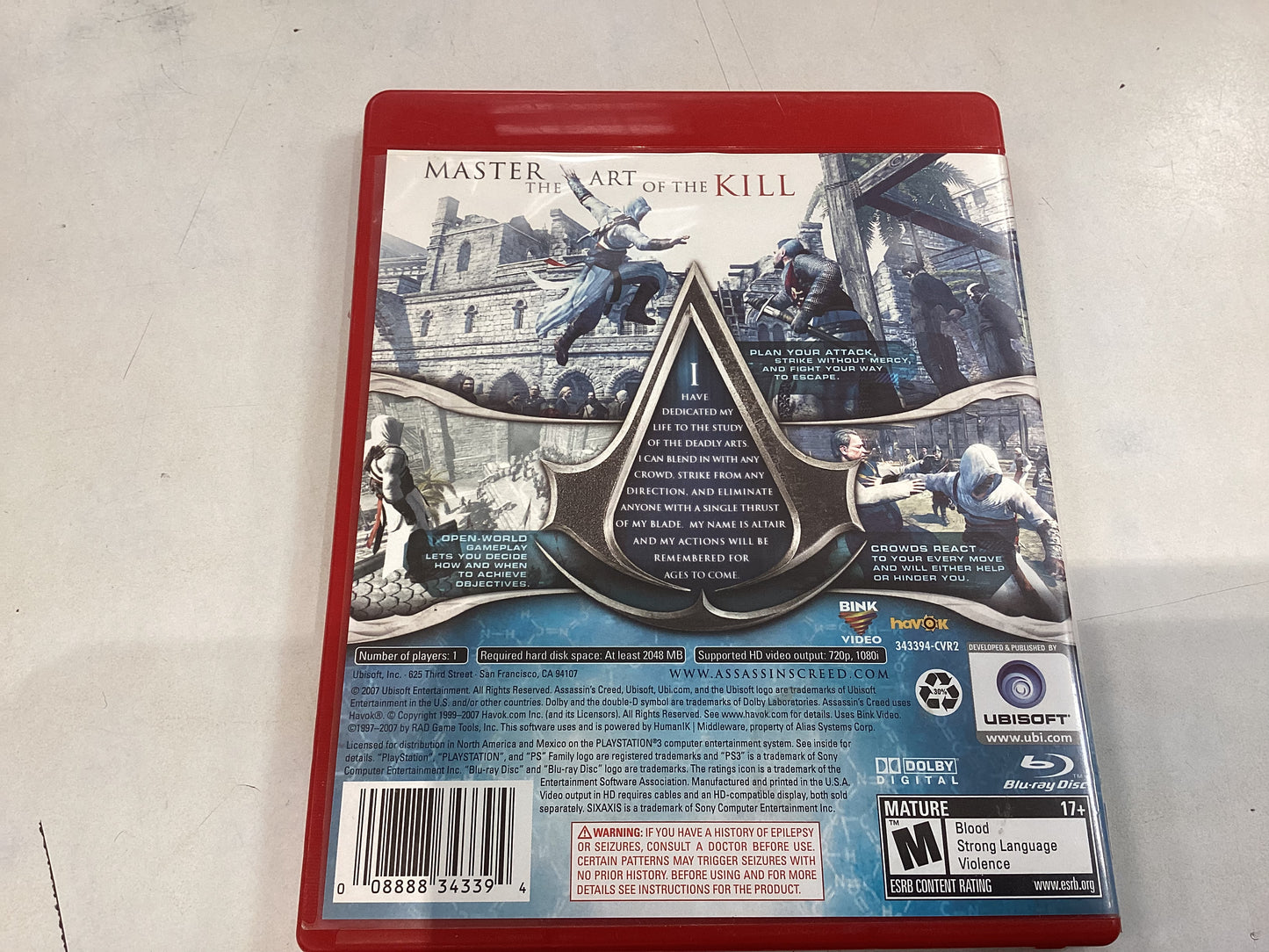 Assassin’s Creed (Greatest Hits) -PS3- Used