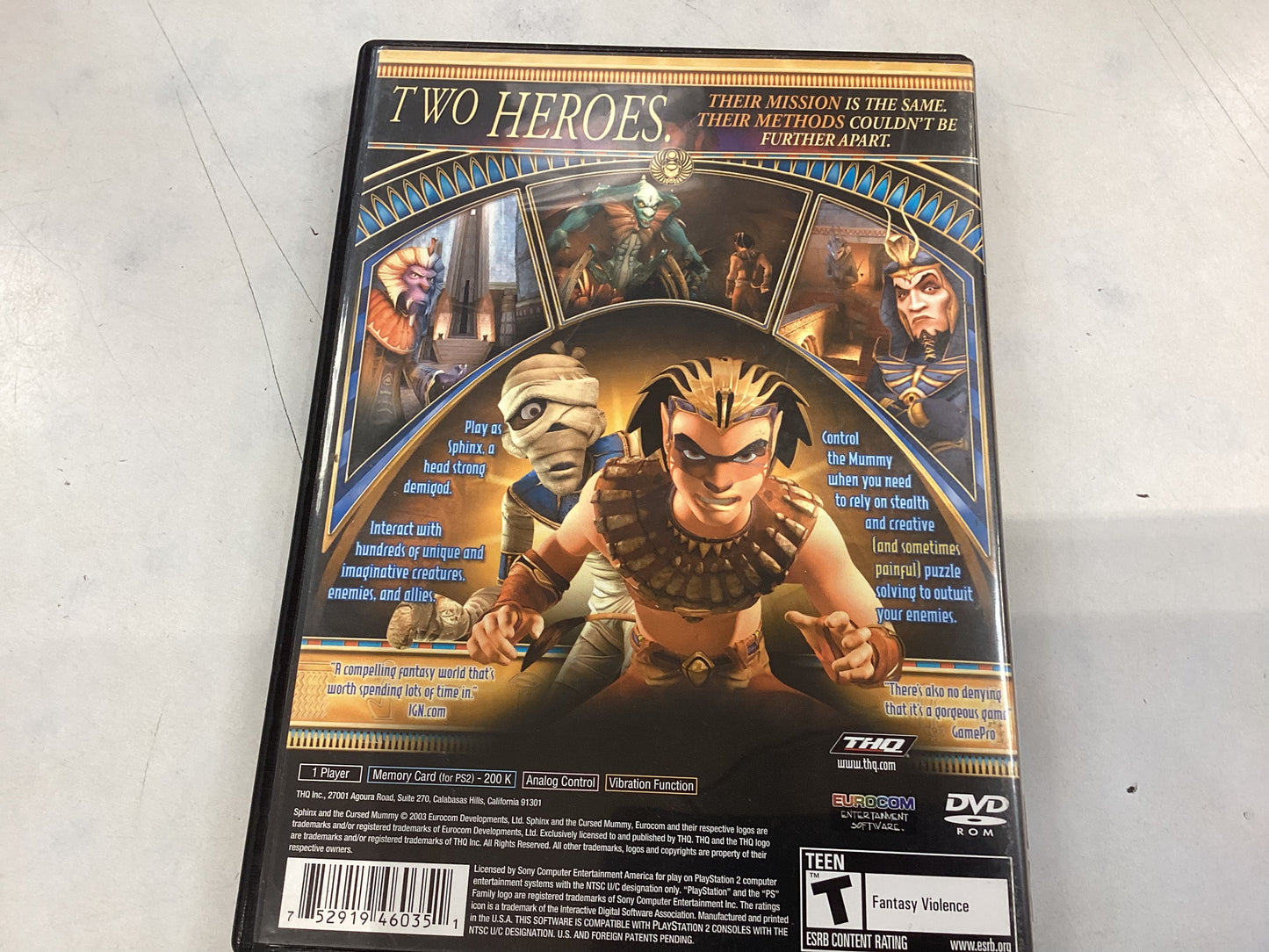 Sphinx and The Cursed Mummy -PS2- Used
