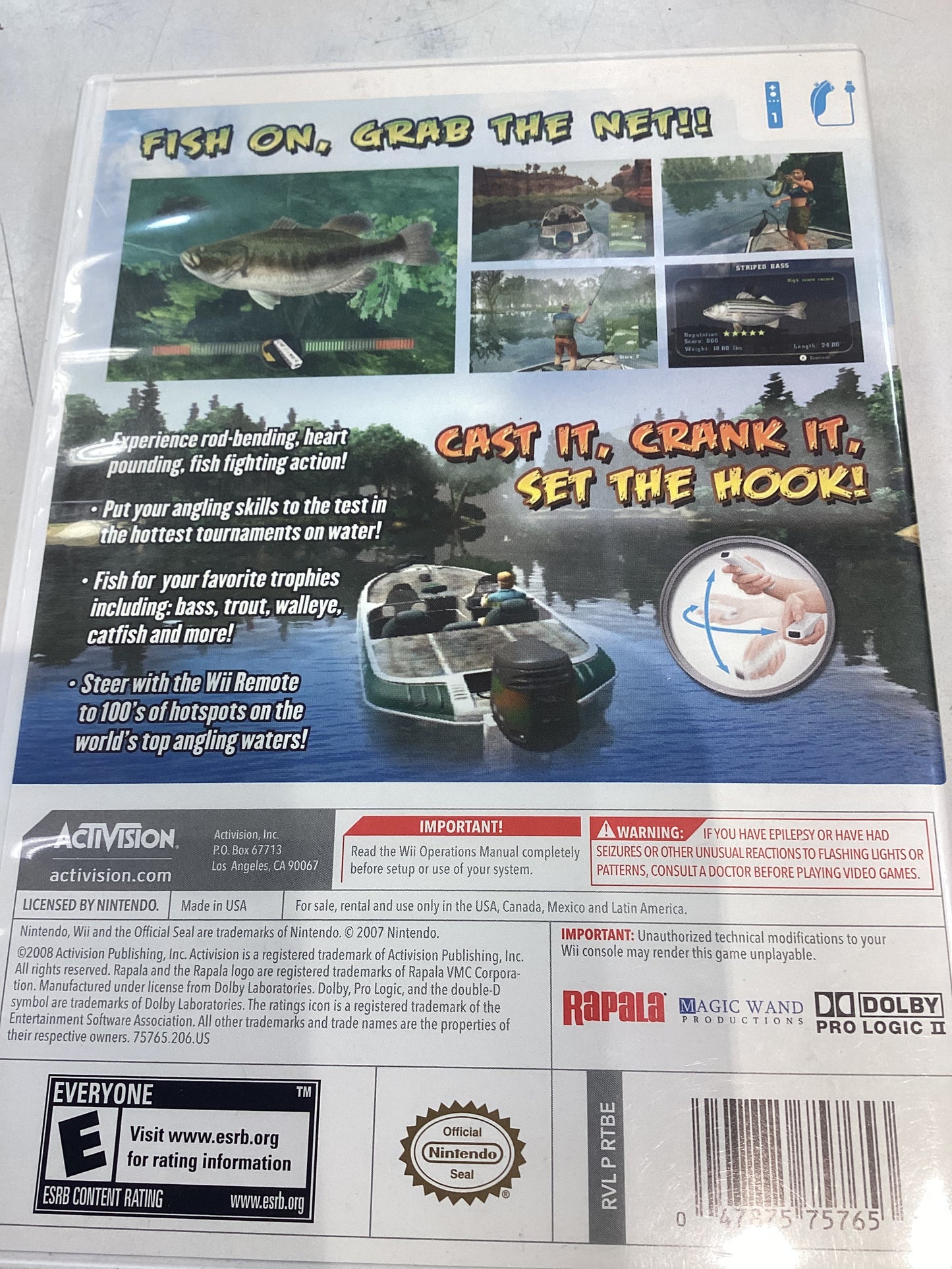 Rapala’s Fishing Frenzy -Wii- Used