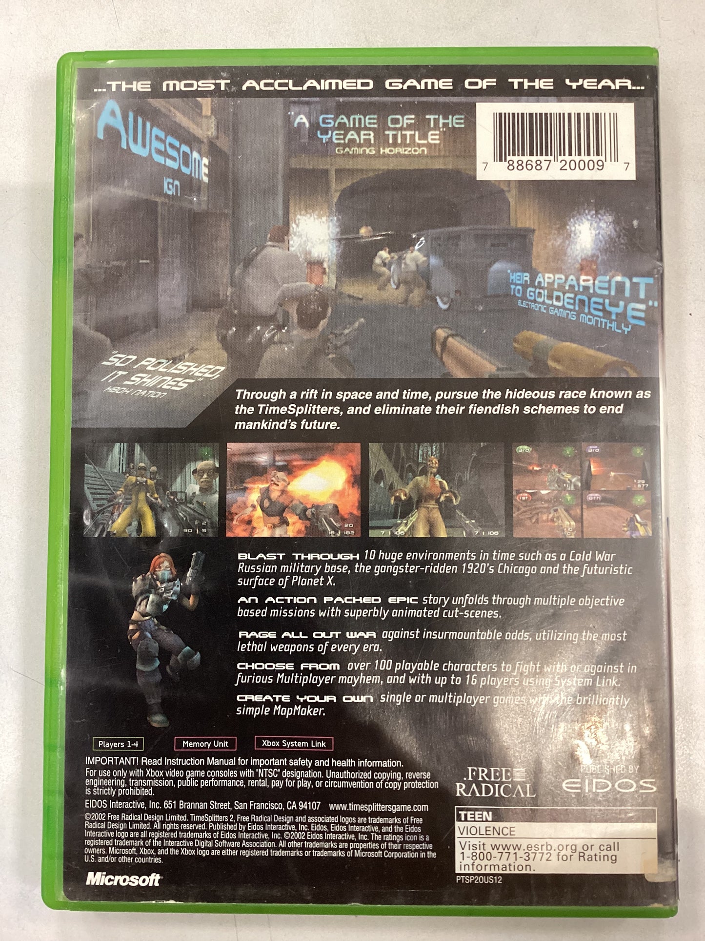 Time Splitters 2 -XBX- Used