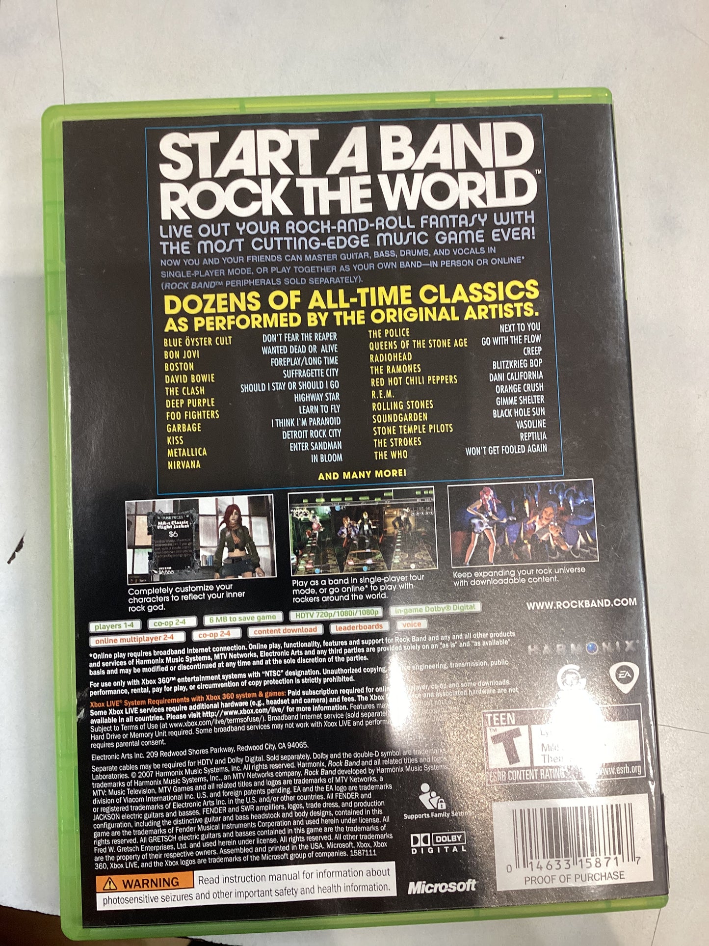 Rock Band -XB360- Used