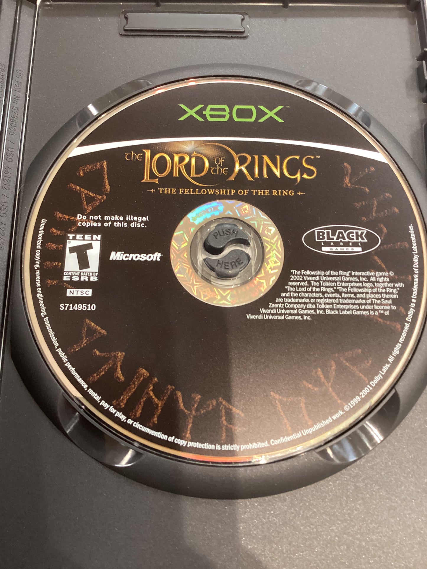 Lord of The Rings; The Fellowship of The Ring -XBX- Used