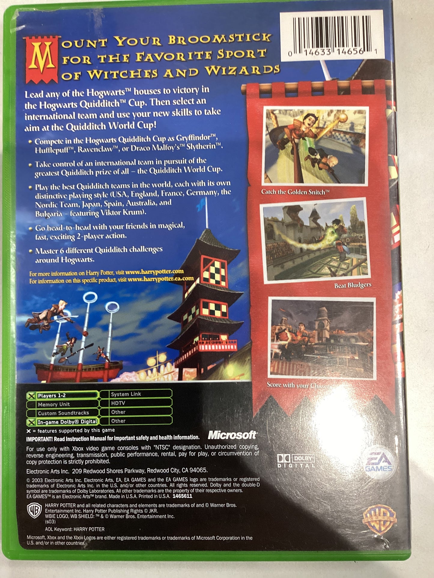 Harry Potter Quidditch World Cup -XBX- Used