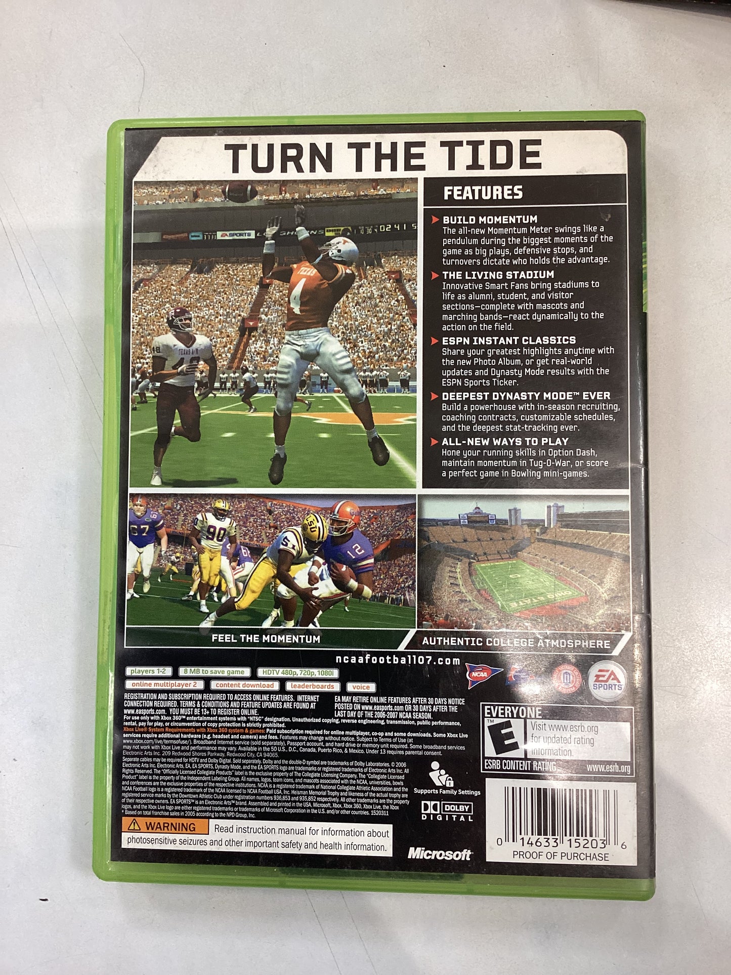NCAA 07 Football -XB360- Used