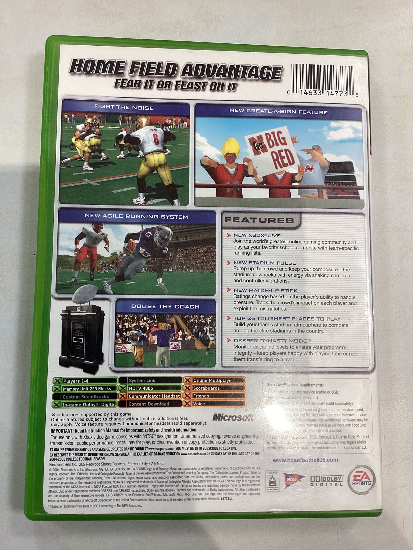 NCAA Football 2005 -XBX- Used