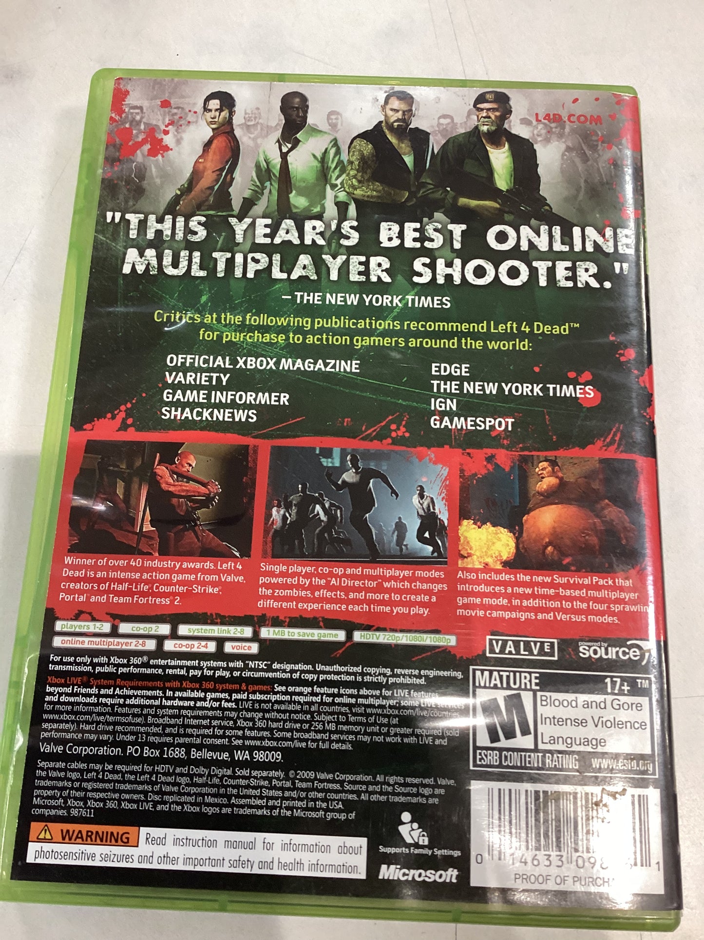 Left 4 Dead (Game of The Year Edition) -XB360- Used