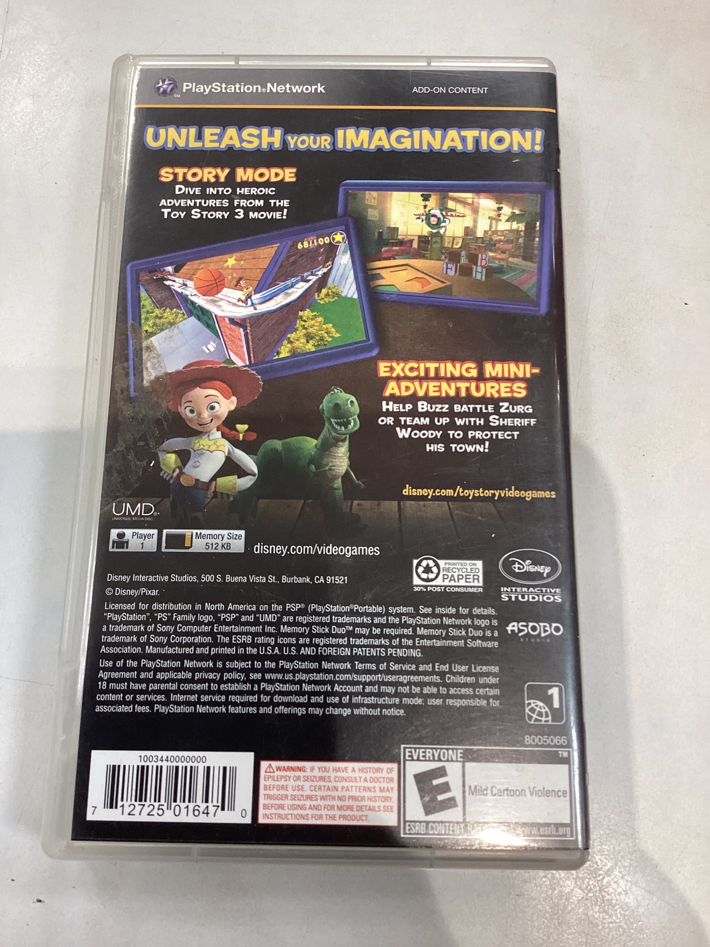 Toy Story 3 -PSP- Used