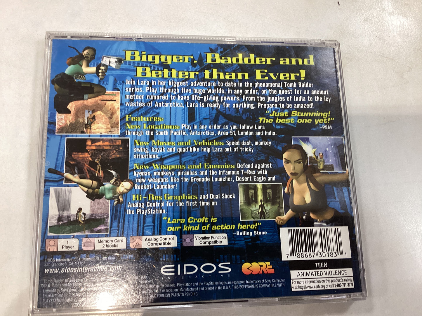 Tomb Raider III -PS1- Used