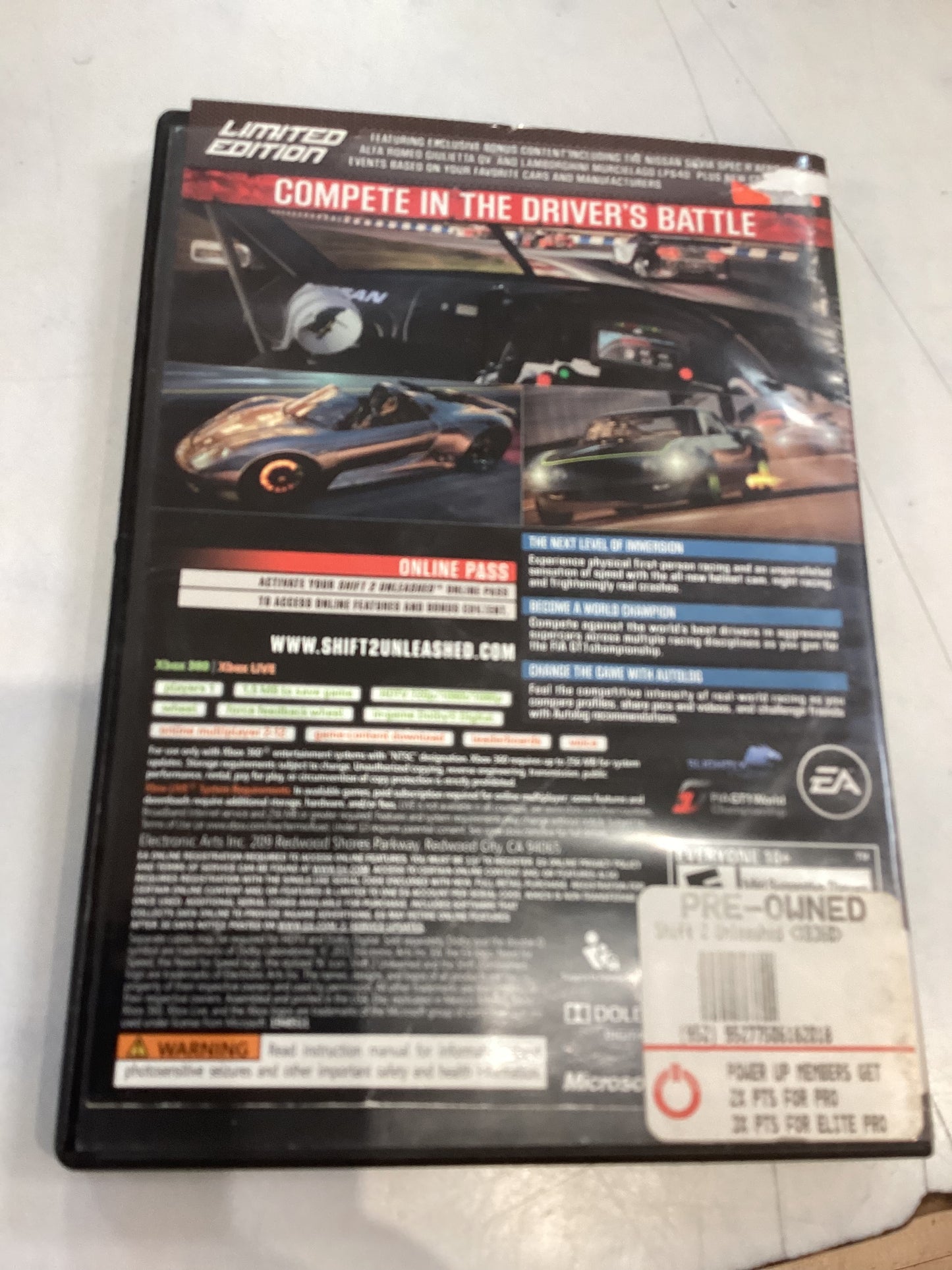 Shift 2 Unleashed (Limited Edition) -XB360- Used