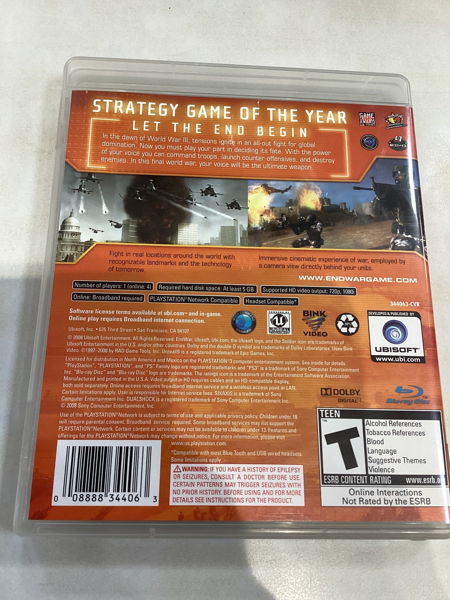 Tom Clancy’s End War -PS3- Used