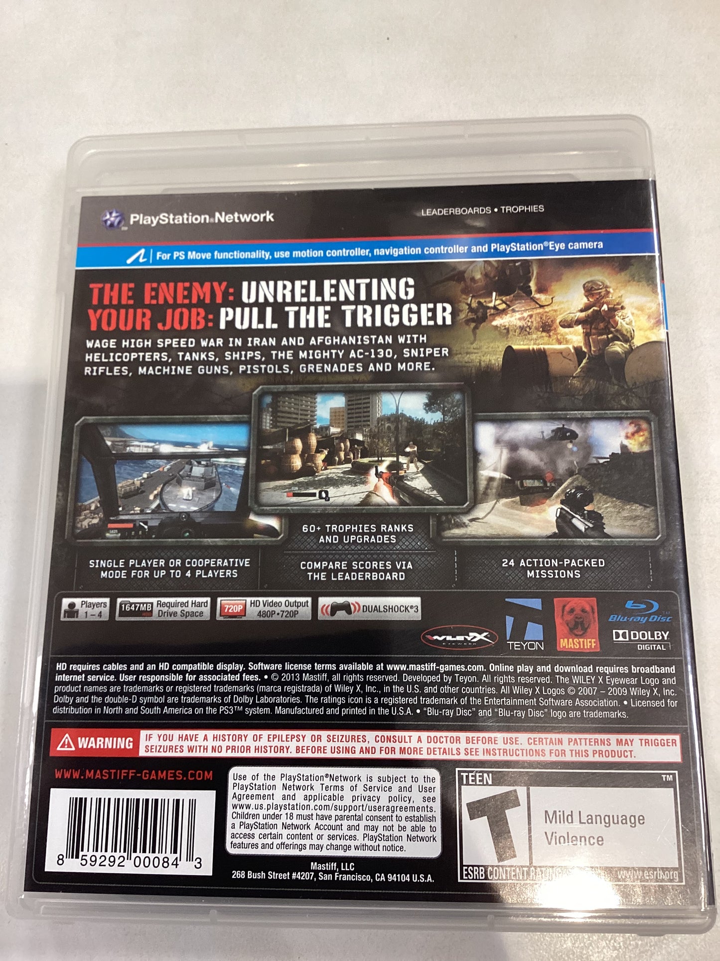 Heavy Fire: Shattered Spear -PS3- Used