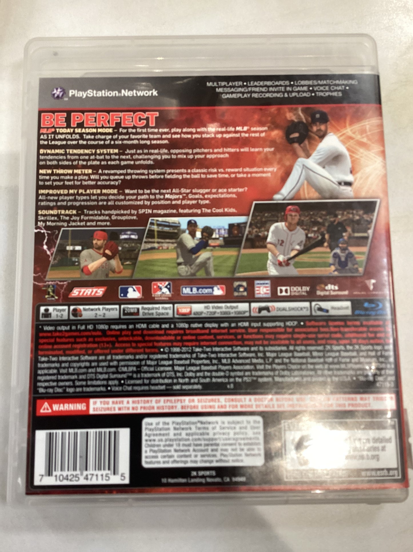 Major League Baseball 2k12 -PS3- Used