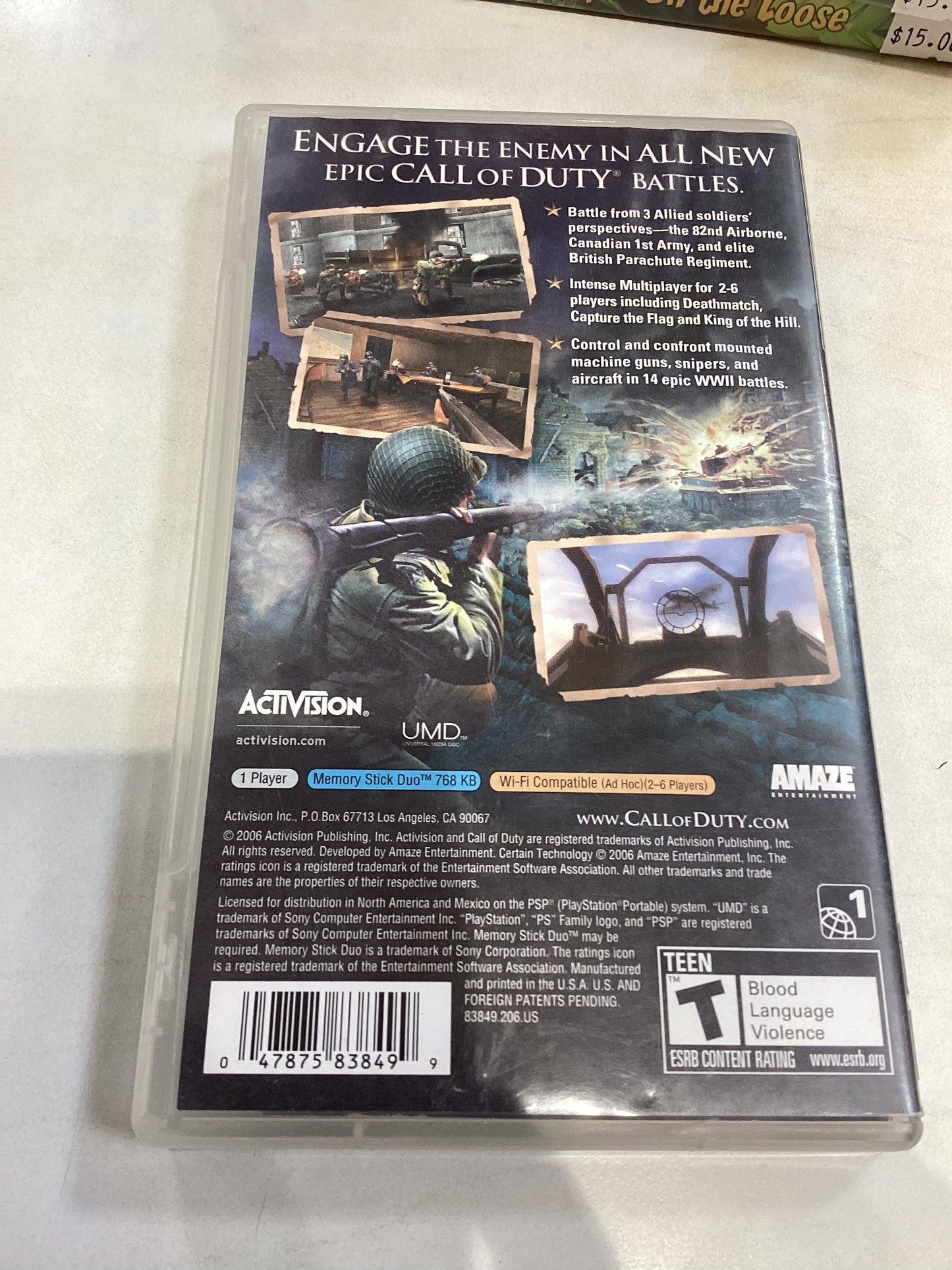 Call of Duty Roads To Victory -PSP- Used