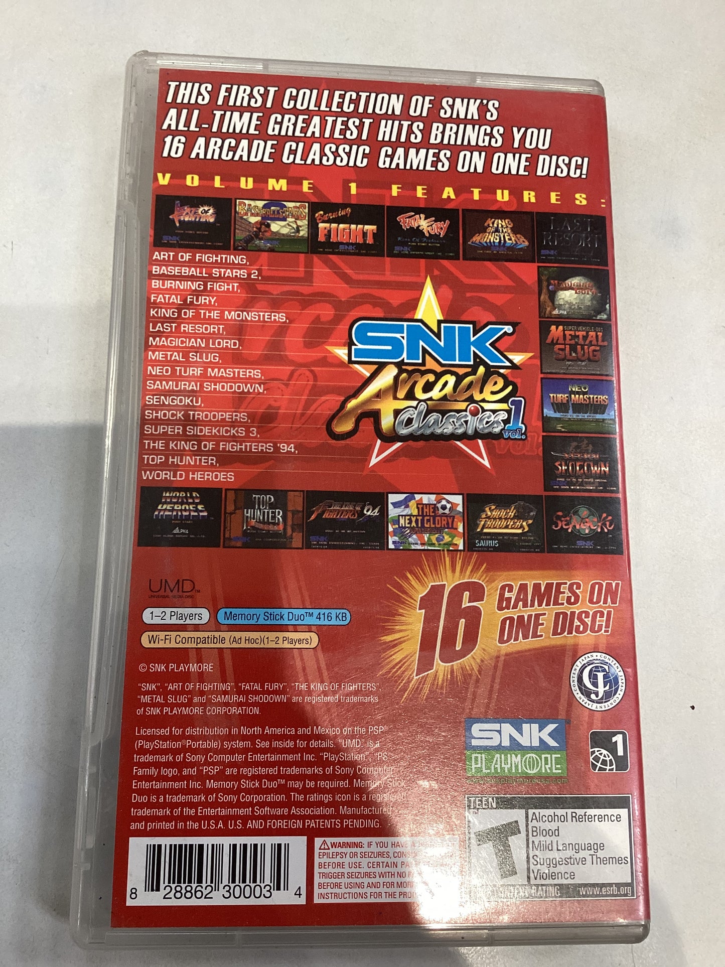 SNK Arcade Classics 1 -PSP- Used
