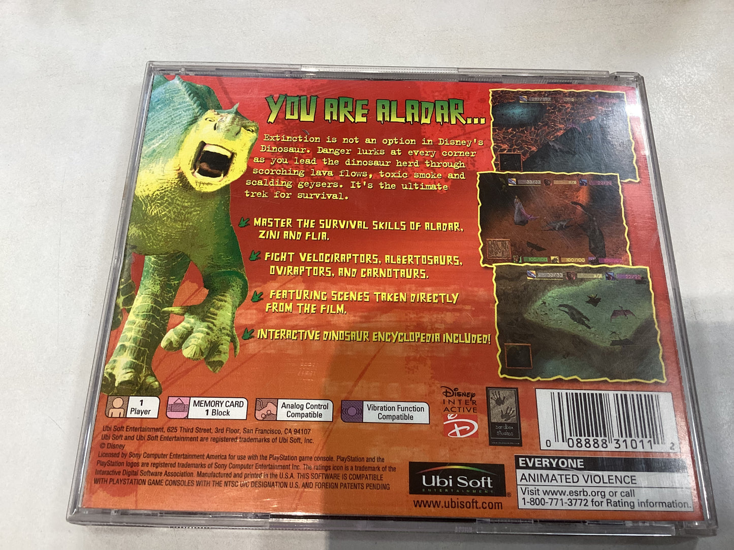 Disney’s Dinosaur -PS1- Used