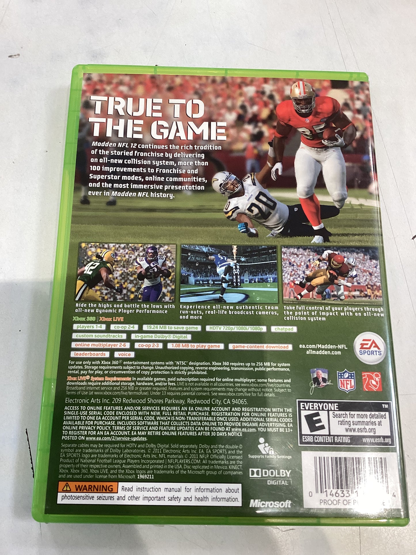 Madden 12 (Hall of Fame Ed.) -XB360- Used