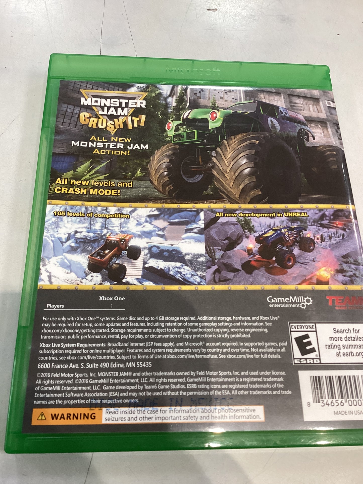 Monster Jam Crush It! -XB360- Used