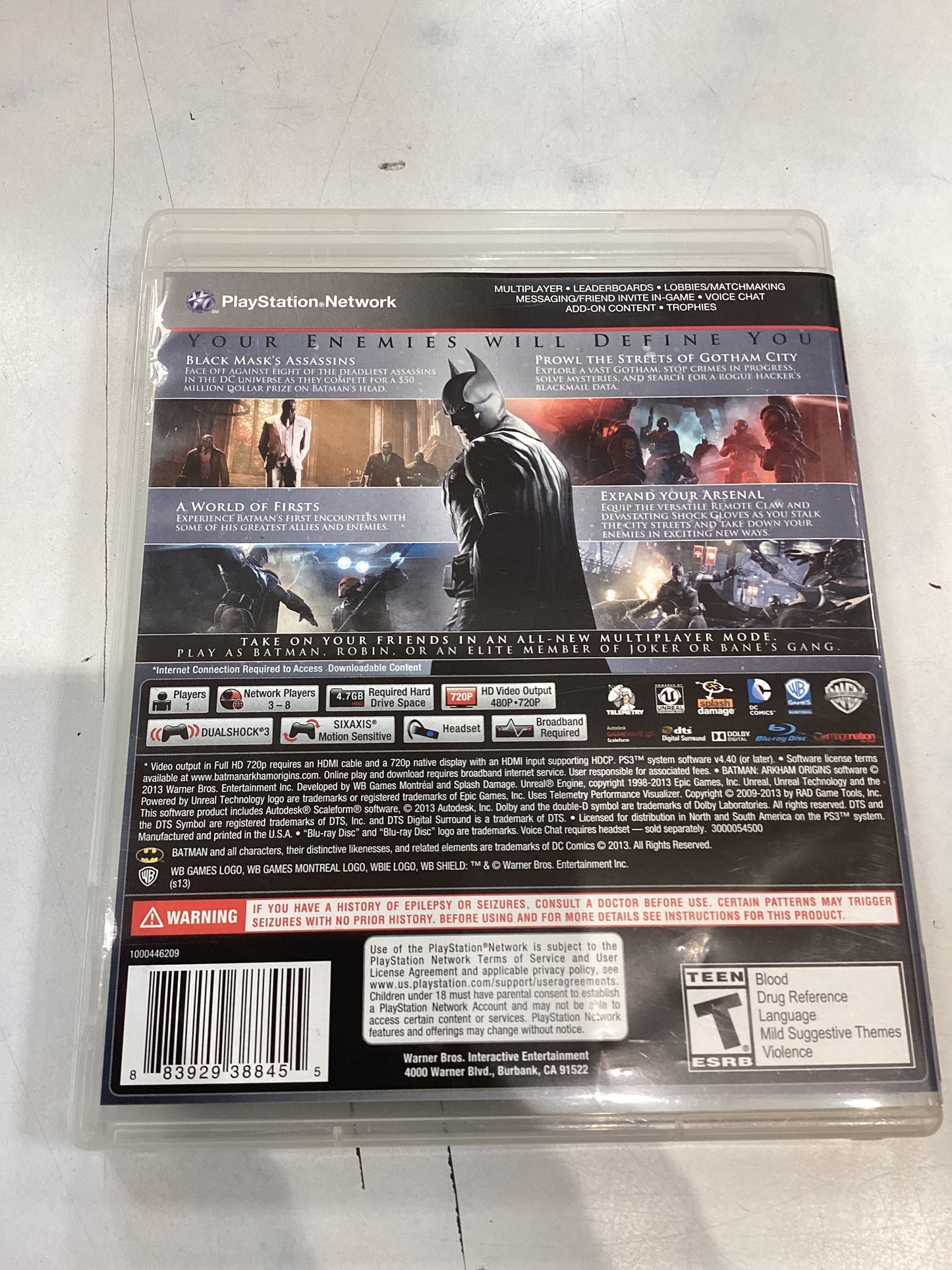 Batman Arkham Origins -PS3- Used