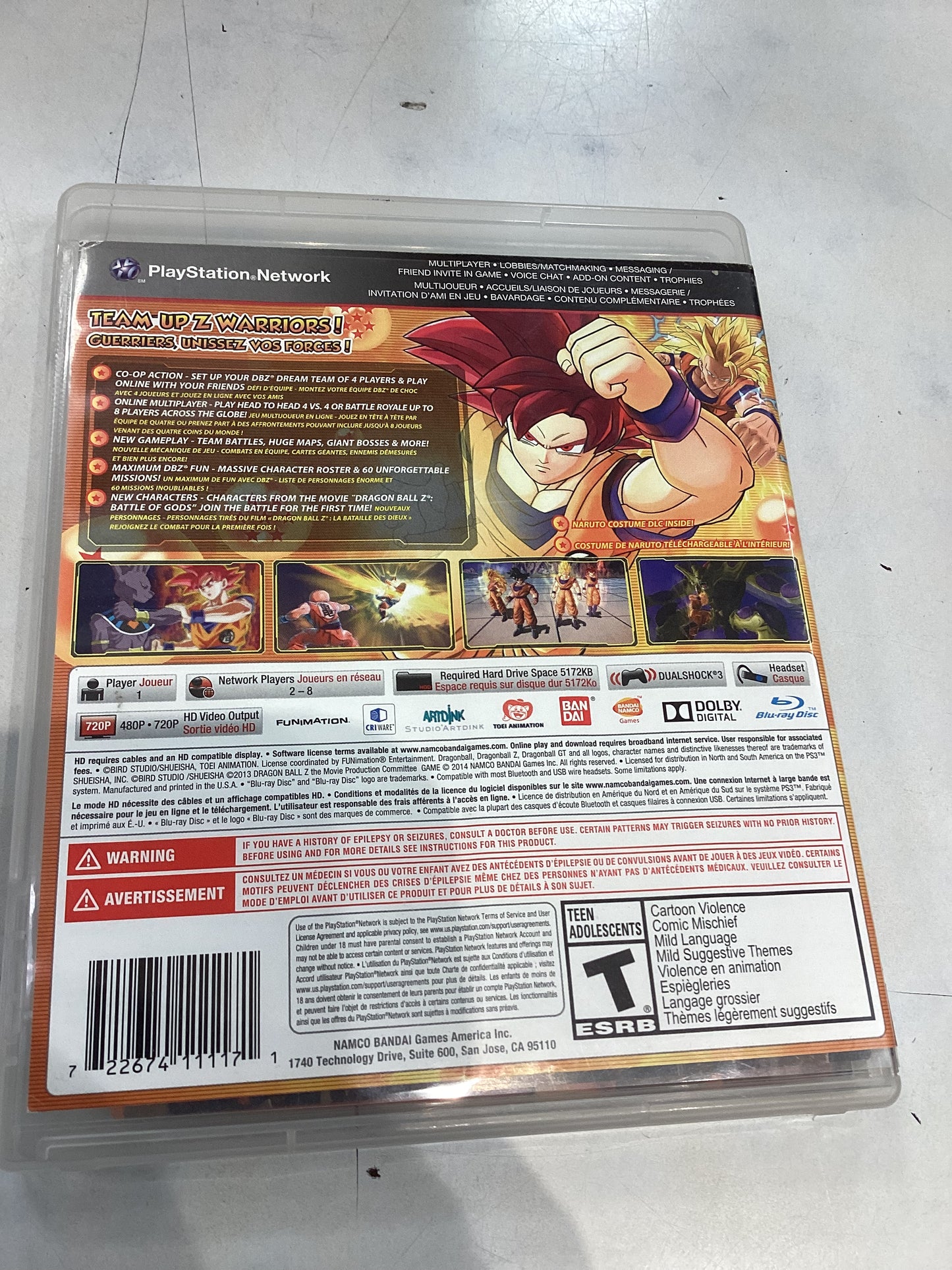 Dragonball Z Battle of Z -PS3- Used