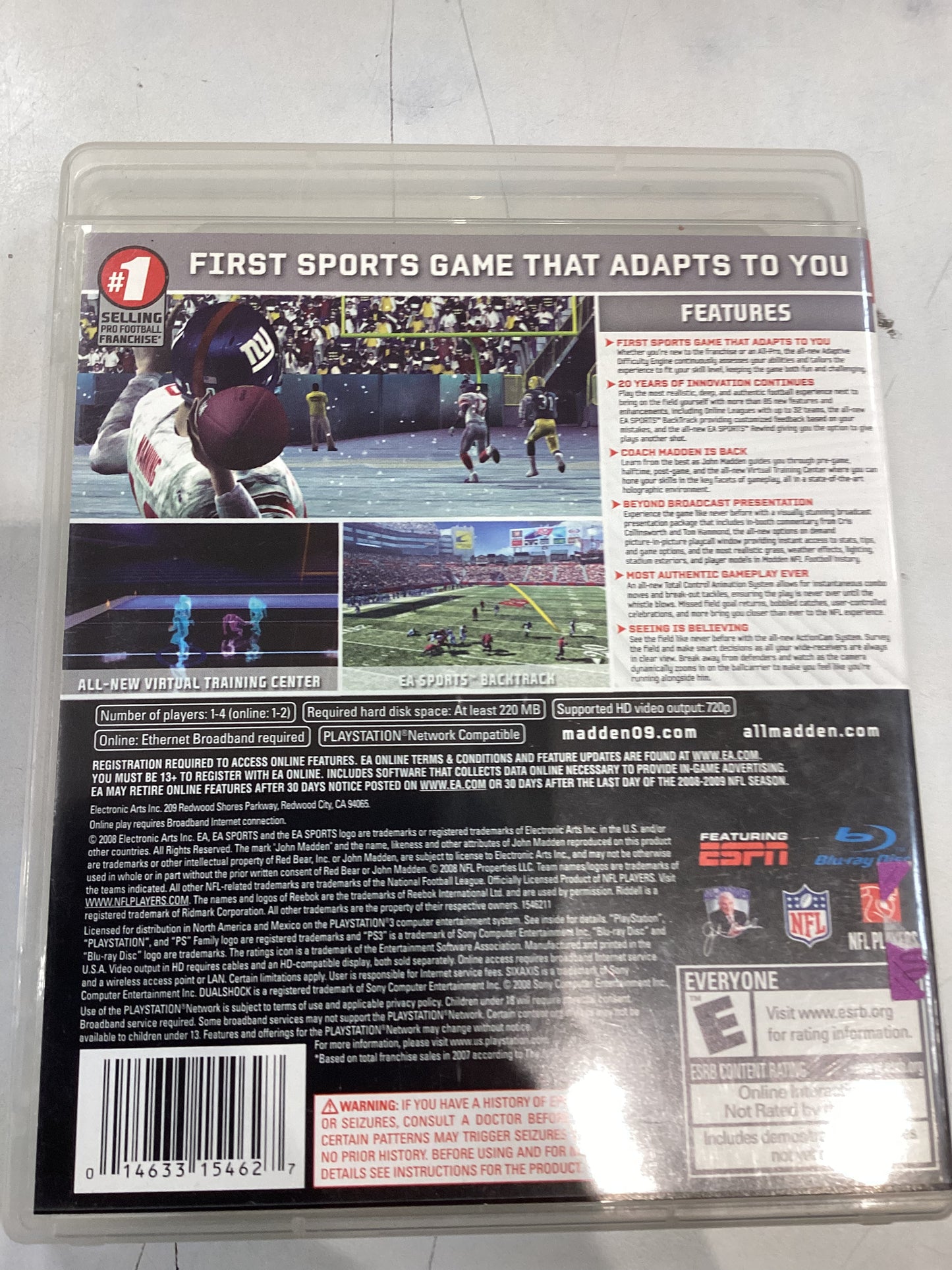 Madden 09 -PS3- Used