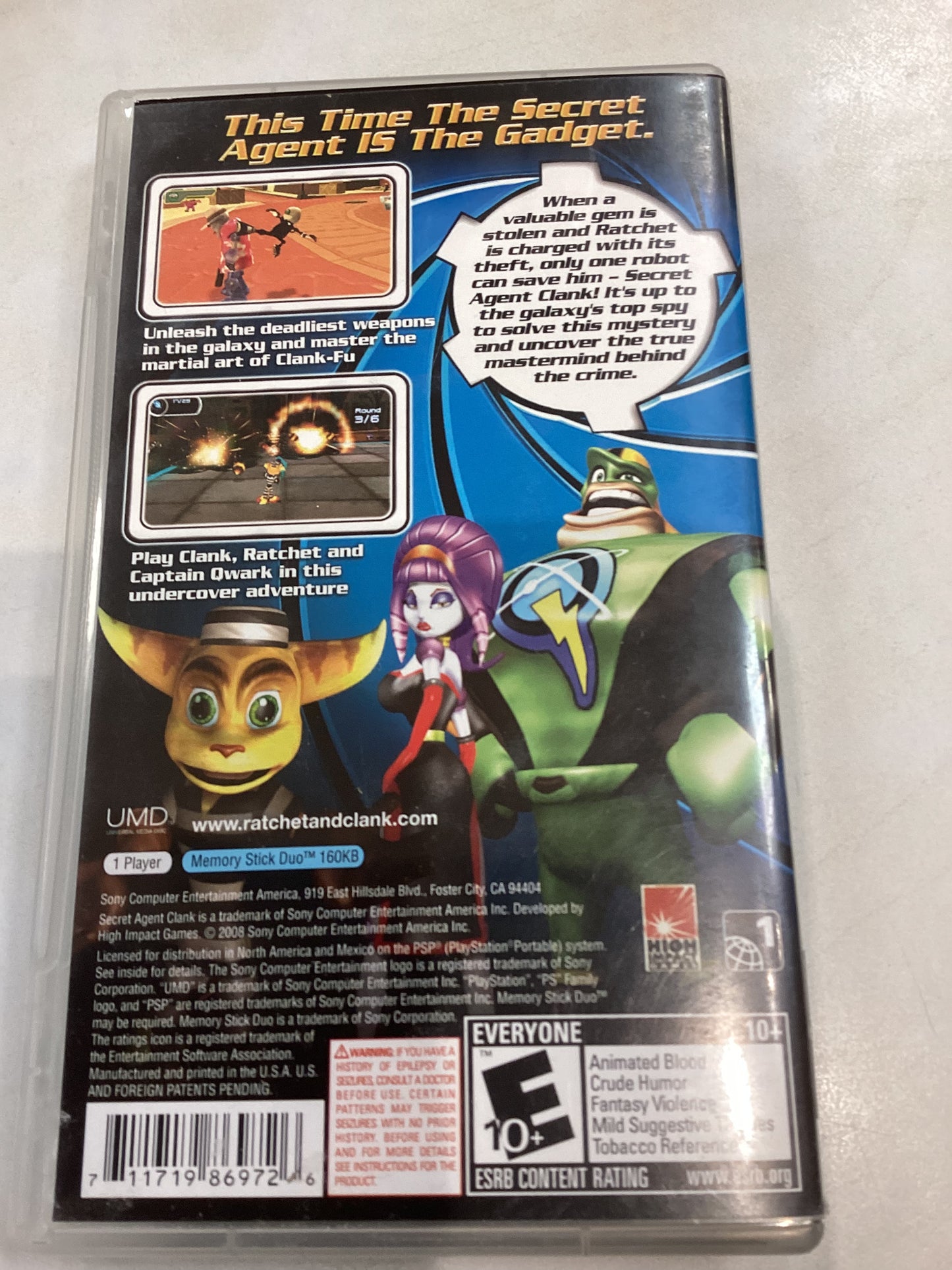 Secret Agent Clank -PSP- Used