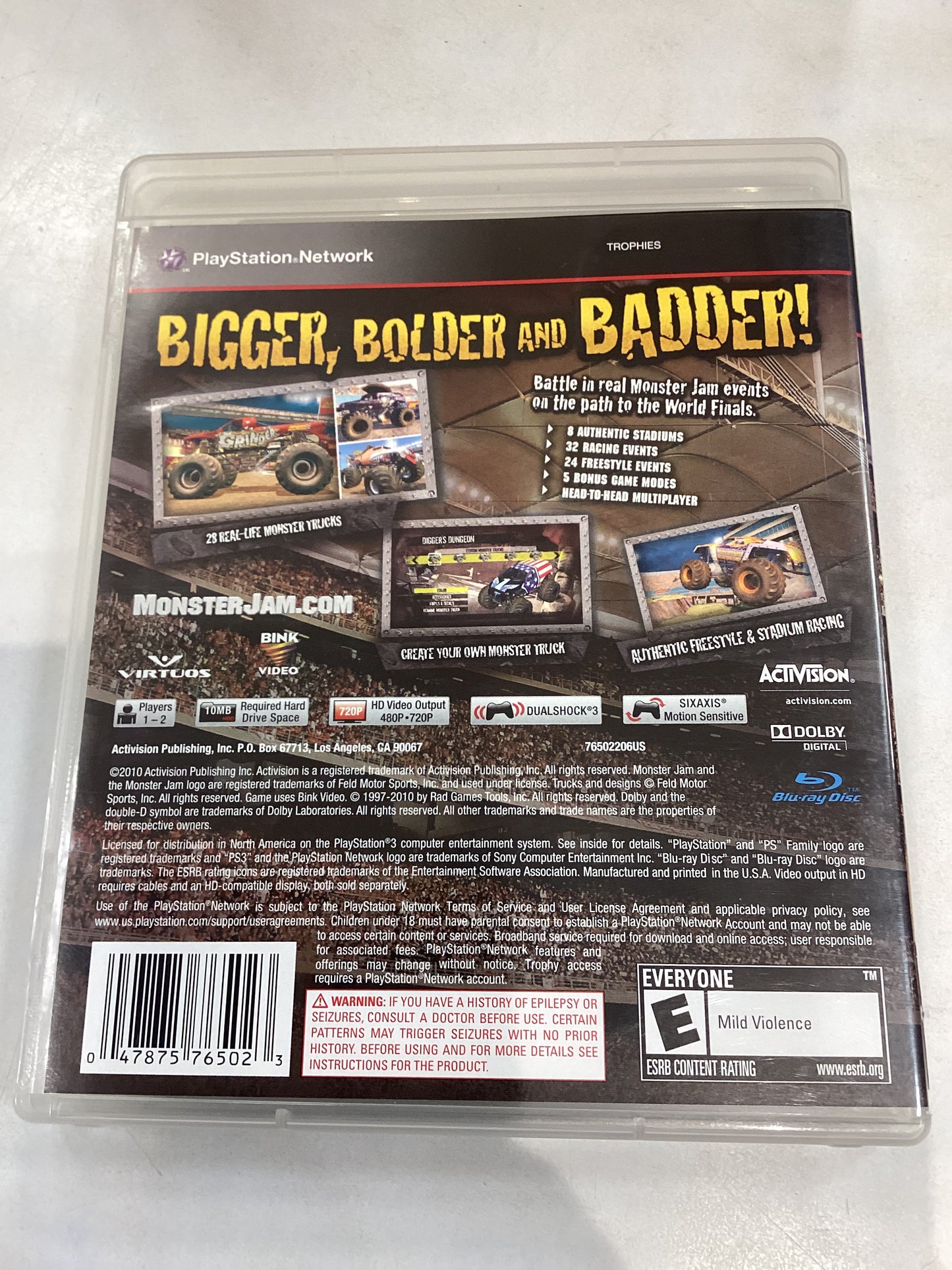 Monster Jam Path of Destruction -PS3- Used