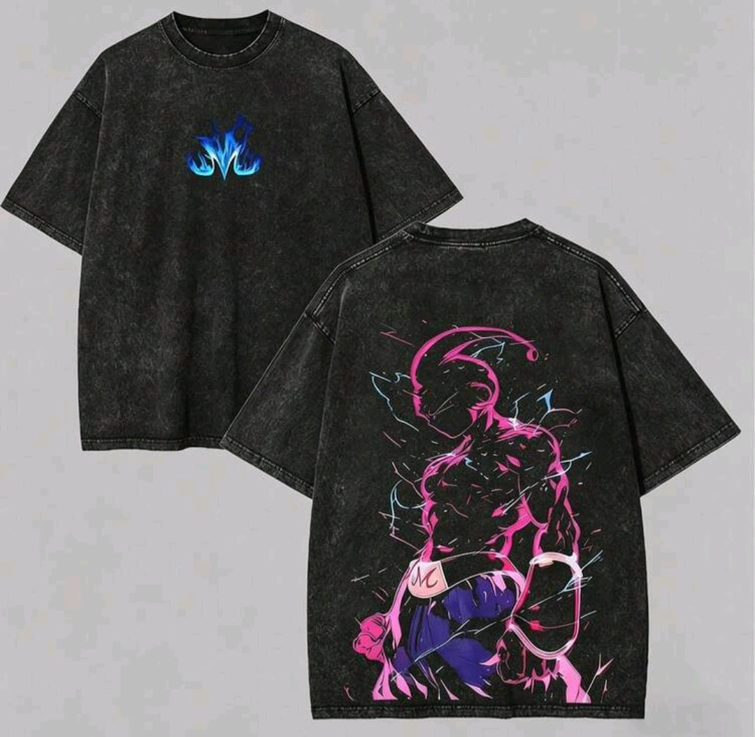 DBZ Majin Buu Tshirt - Black - Clothing
