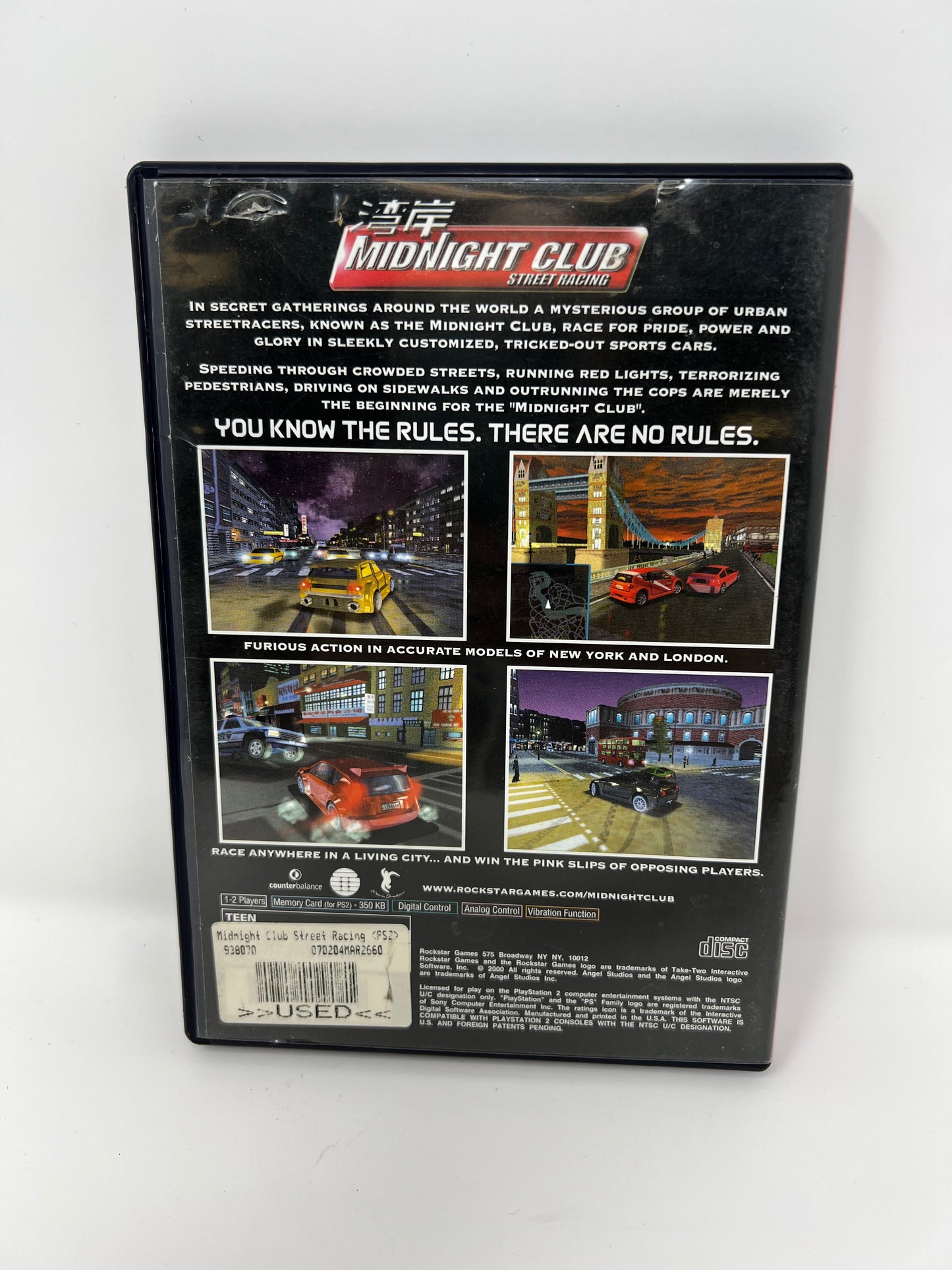 Midnight Club Street Racing - PS2 Game - Used