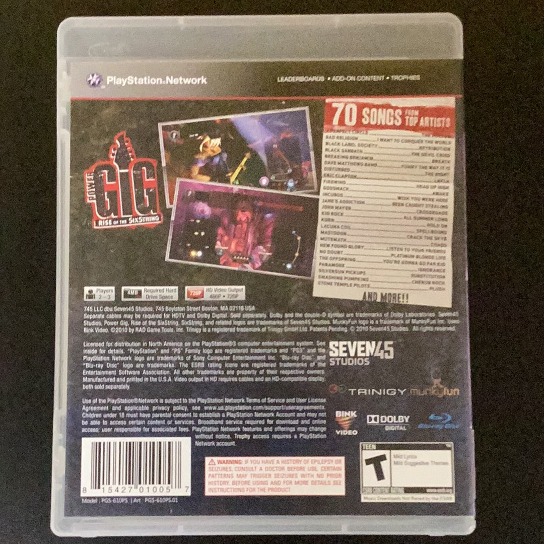 Power Gig Rise of the Sixstring - PS3 Game - Used