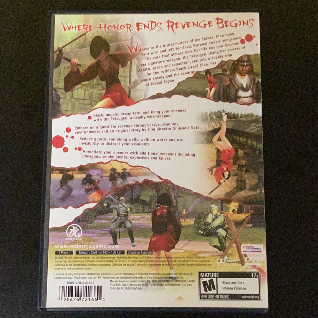 Red Ninja End of Honor - PS2 Game - Used
