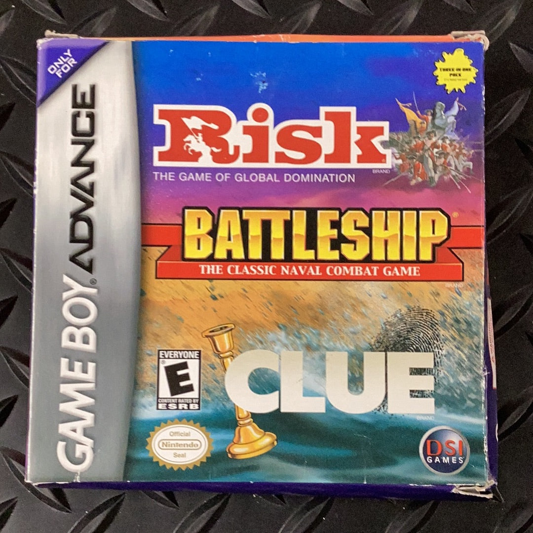 Risk / Battleship / Clue - GBA - Used