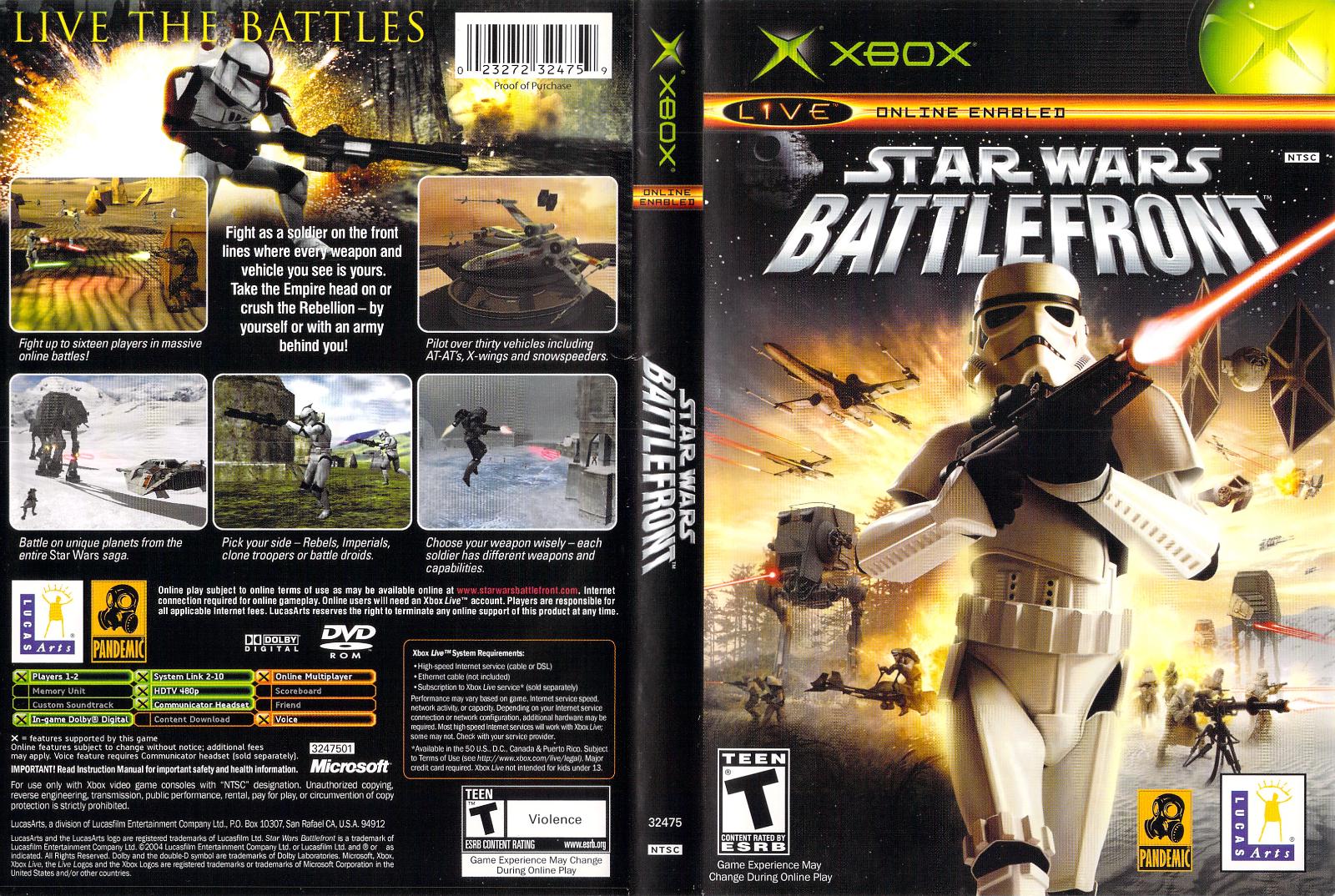 Star Wars Battlefront - Xbox - Used