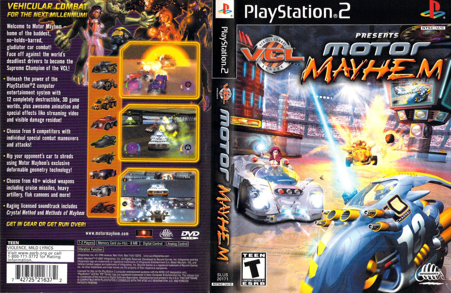Motor Mayhem - PS2 Game - Used