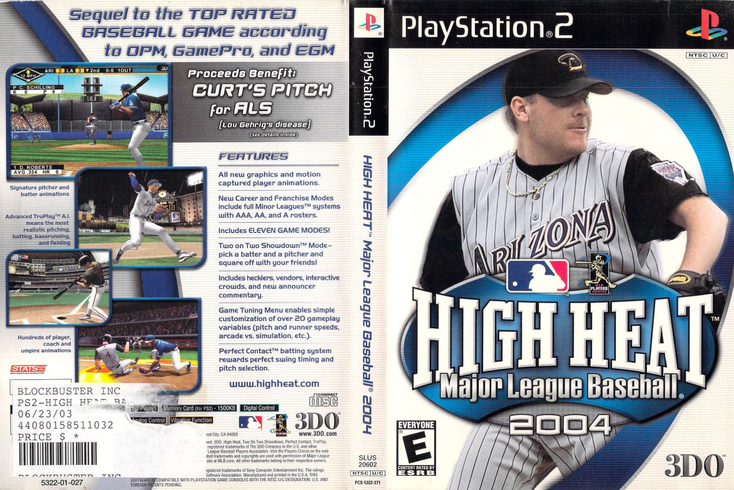High Heat Major League Baseball 2004 - PS2 Game - Used