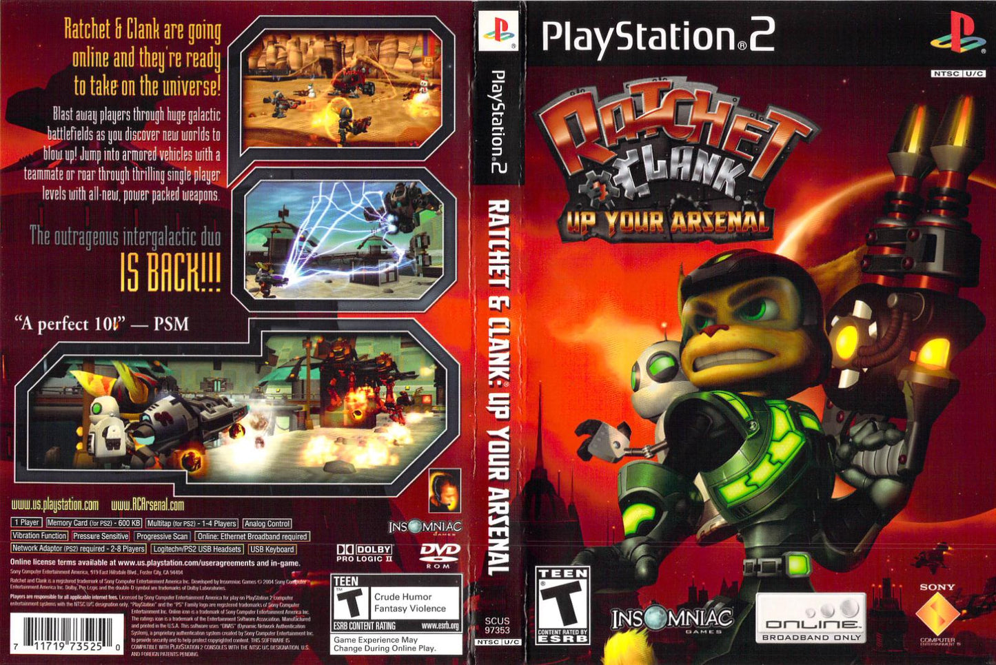 Ratchet & Clank Up Your Arsenal - PS2 Game - Used