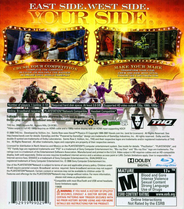 Saints Row 2 - PS3 Game - Used