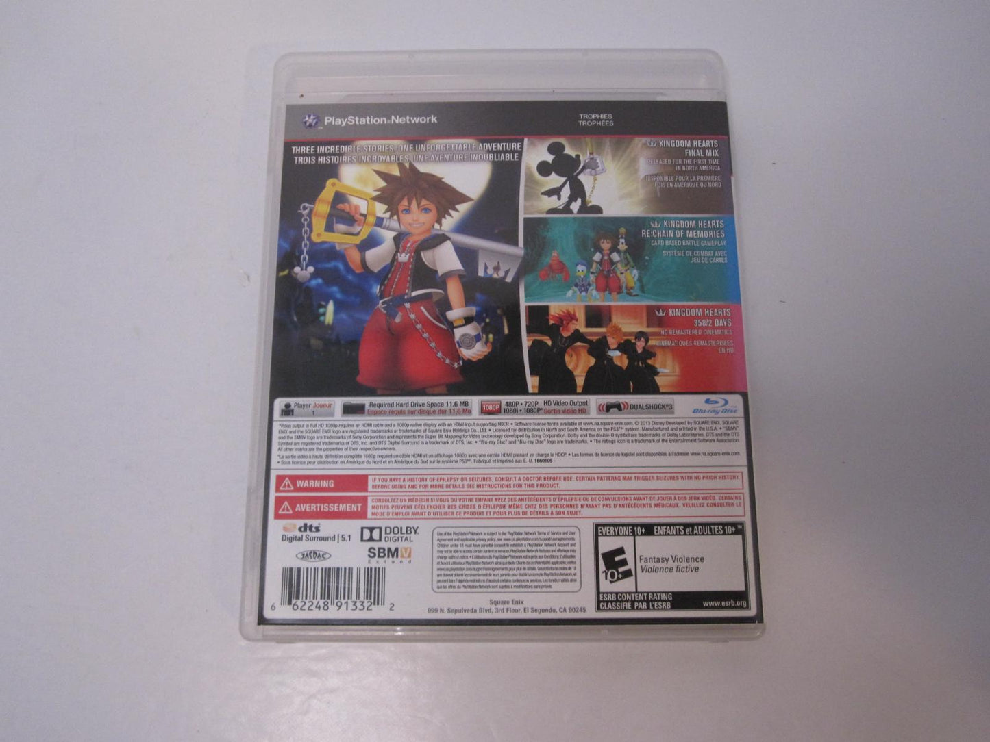 Kingdom Hearts HD 1.5 Remix - PS3 Game - Used