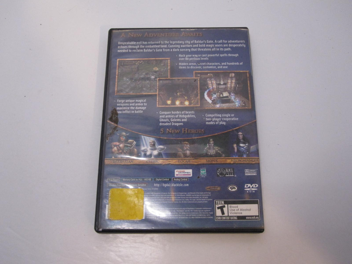 Baldur's Gate Dark Alliance 2 - PS2 Game - Used