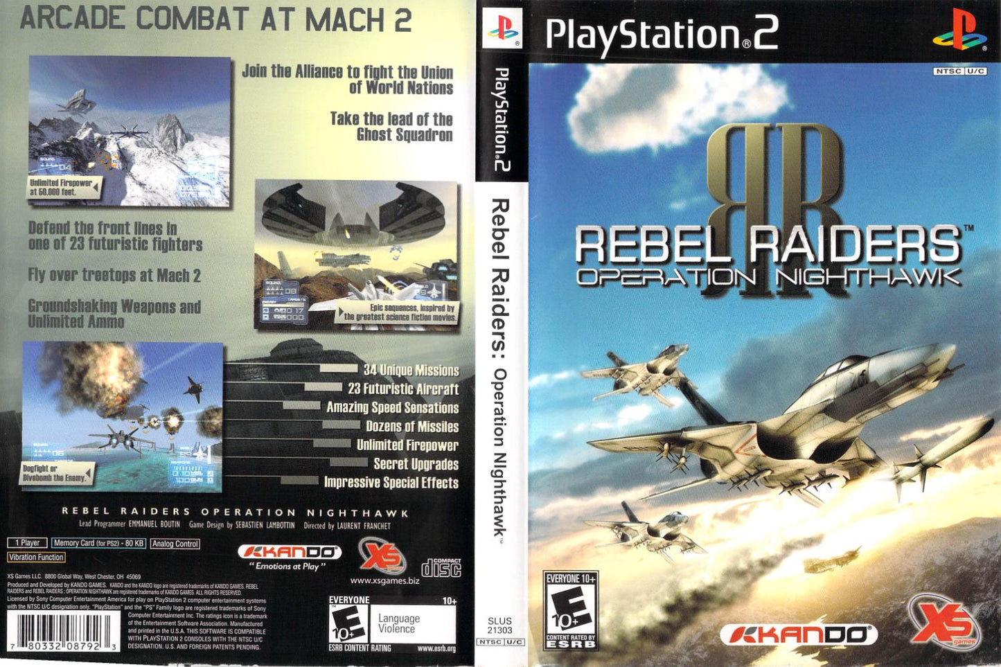 Rebel Raiders Operation Nighthawk - PS2 Game - Used