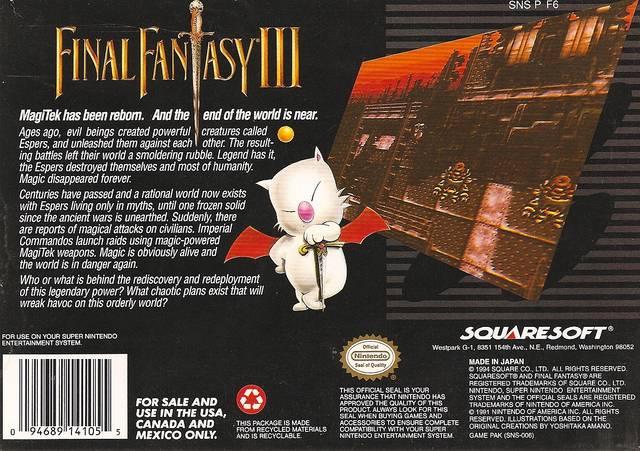 Final Fantasy III - SNES - Used