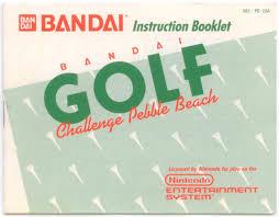 Bandai Golf Challenge Pebble Beach - NES - Used